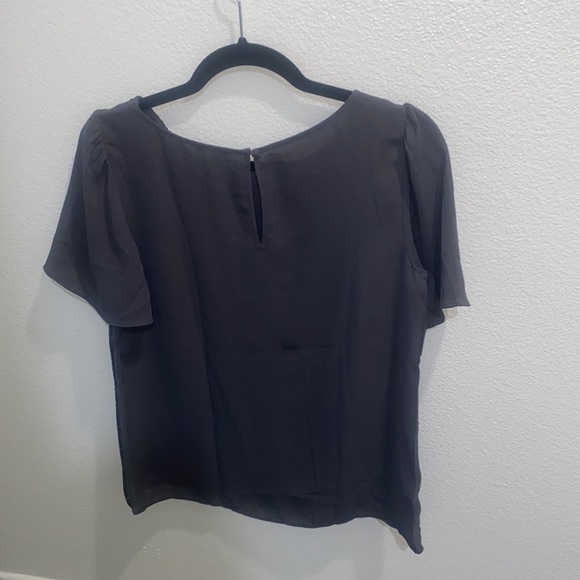 Ann Taylor Butterfly Embroidered Lace Overlay Blouse - Picture 5 of 6